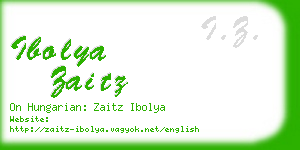 ibolya zaitz business card